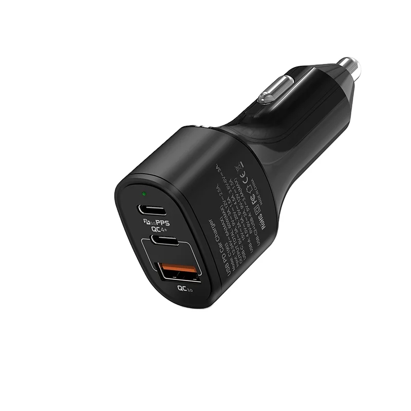 HUNDA 60W Mini Dual Ports USB Fast Charging 3.0 PD3.0 Type-C Car Charger