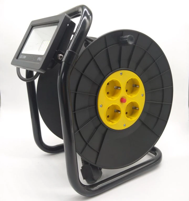 Cable Reel Extension Power Reels Germany Typle Retractable 25m DC Plug Home Appliance IEC with Voltage Indicator