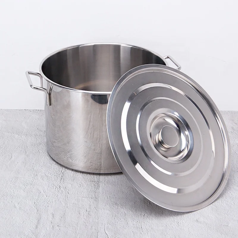 Stainless Steel hot thick bottom Pot(Slanting wall) With Lid /Stainless steel water bucket