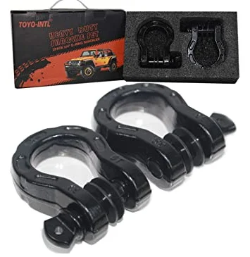 TOYO-INTL High Quality Heavy Duty Steel US Type D Ring Shackles CAS Type 5 ton-19 ton on Sale