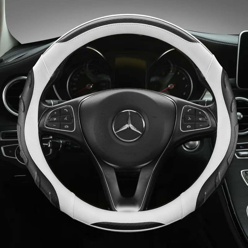 Горячая Распродажа крышка рулевого колеса автомобиля Pu пробивание рулевое колесо из микрофибры на
