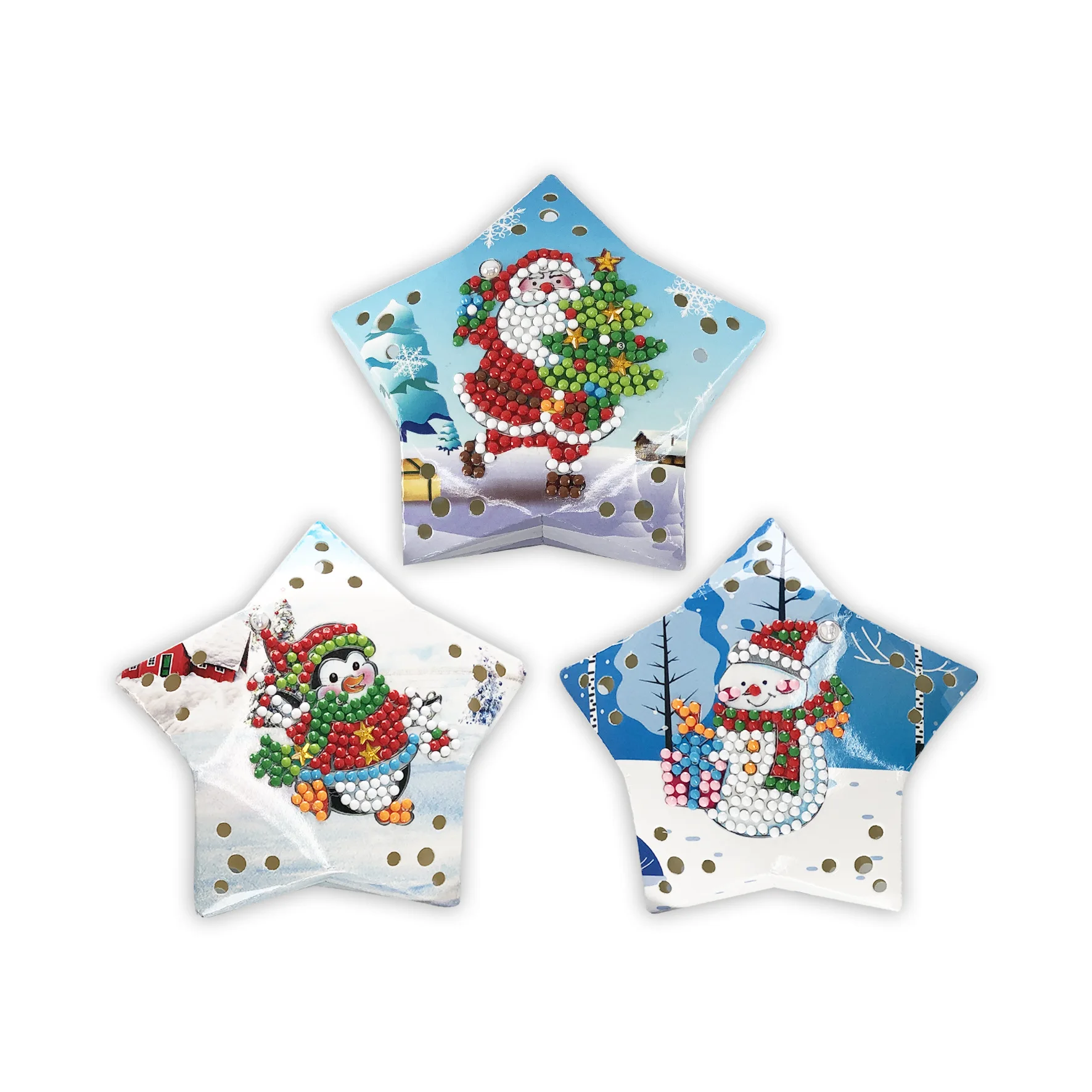 New Diy Diamond Painting 5D Star Paper Card Lamp Paste Diamond Christmas Paste Diamond Pendant Lamp