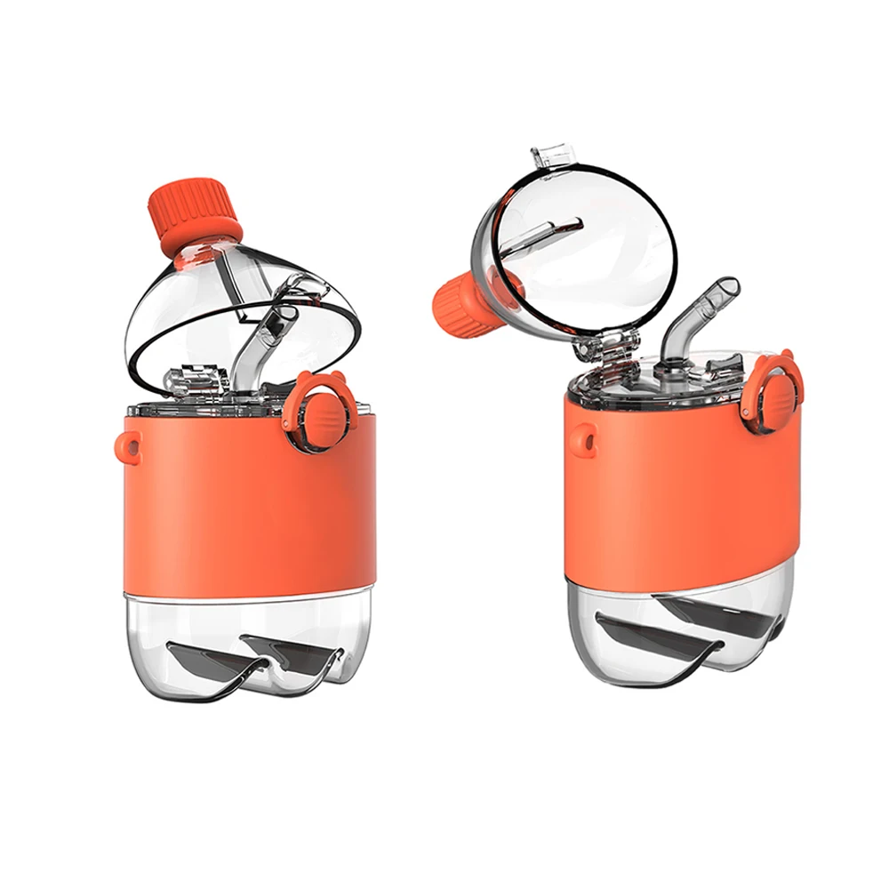 Wholesale Custom Novelty Creative Portable Cup With Silicone Sleeve Strap Straw Sprite Drinking Outdoor Water Bottle