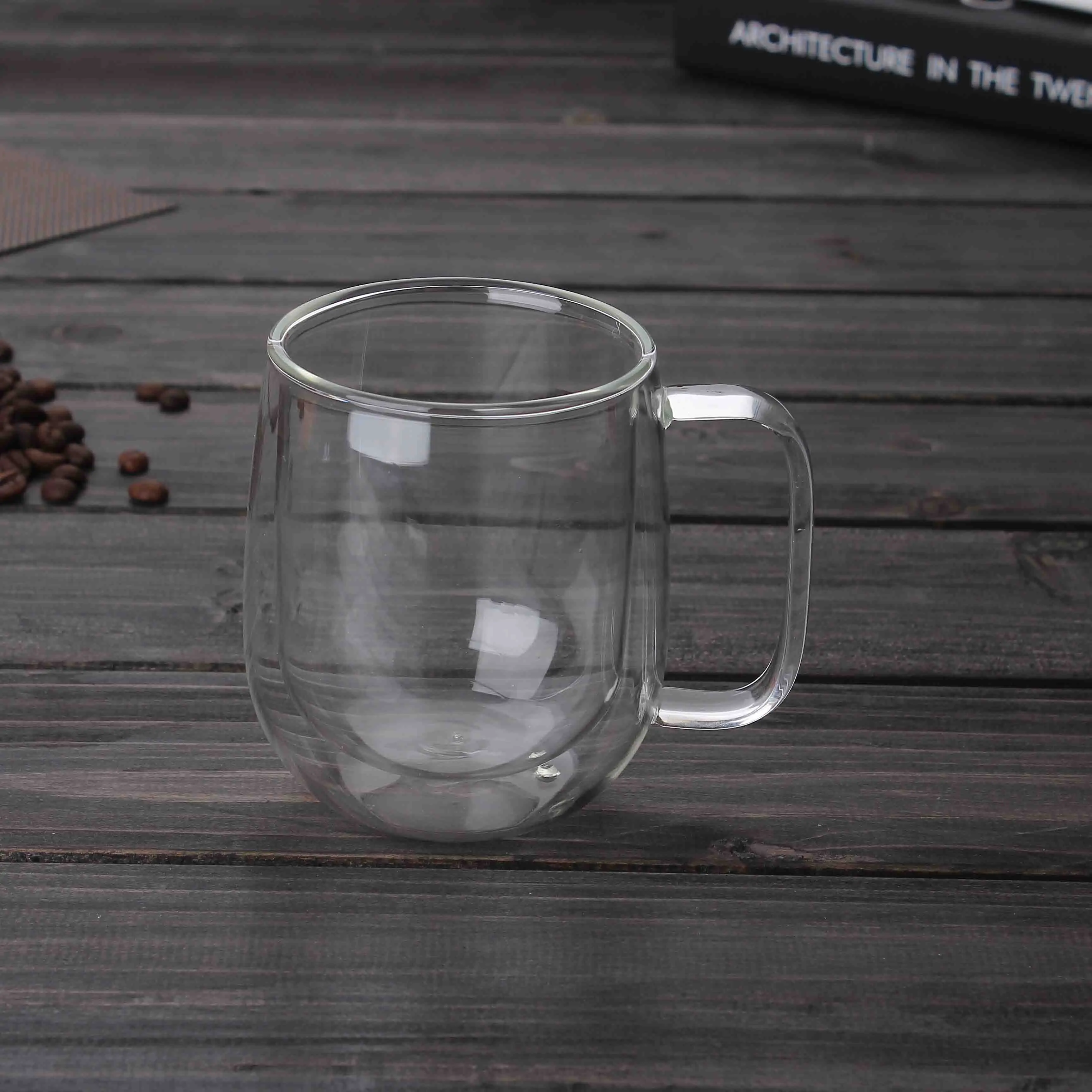 high borosilicate clear glass tea mugs coffee mugs
