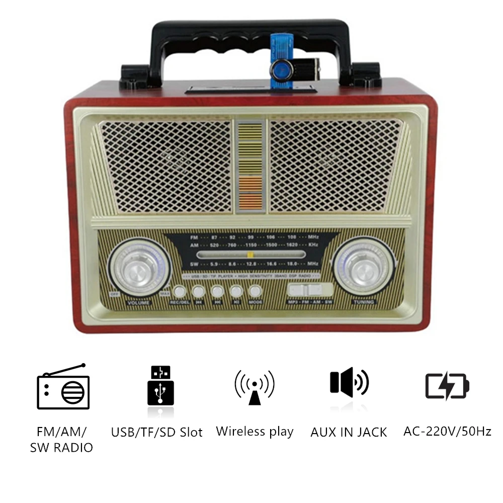  Knstar MD-1802BT старинный спикер USB TF AM FM ЕО радио-старая модель