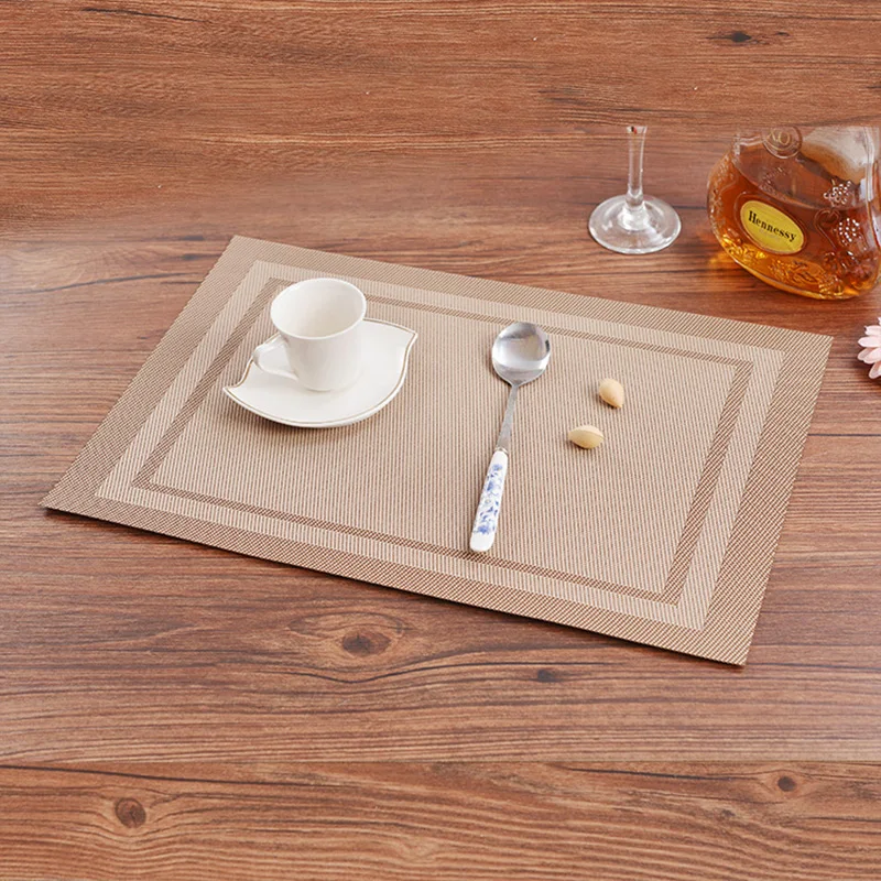 Wholesale PVC Hotel Western Style Table Mat Non-slip Insulation Manufacturers Direct Spot Classic Multi-color Mats