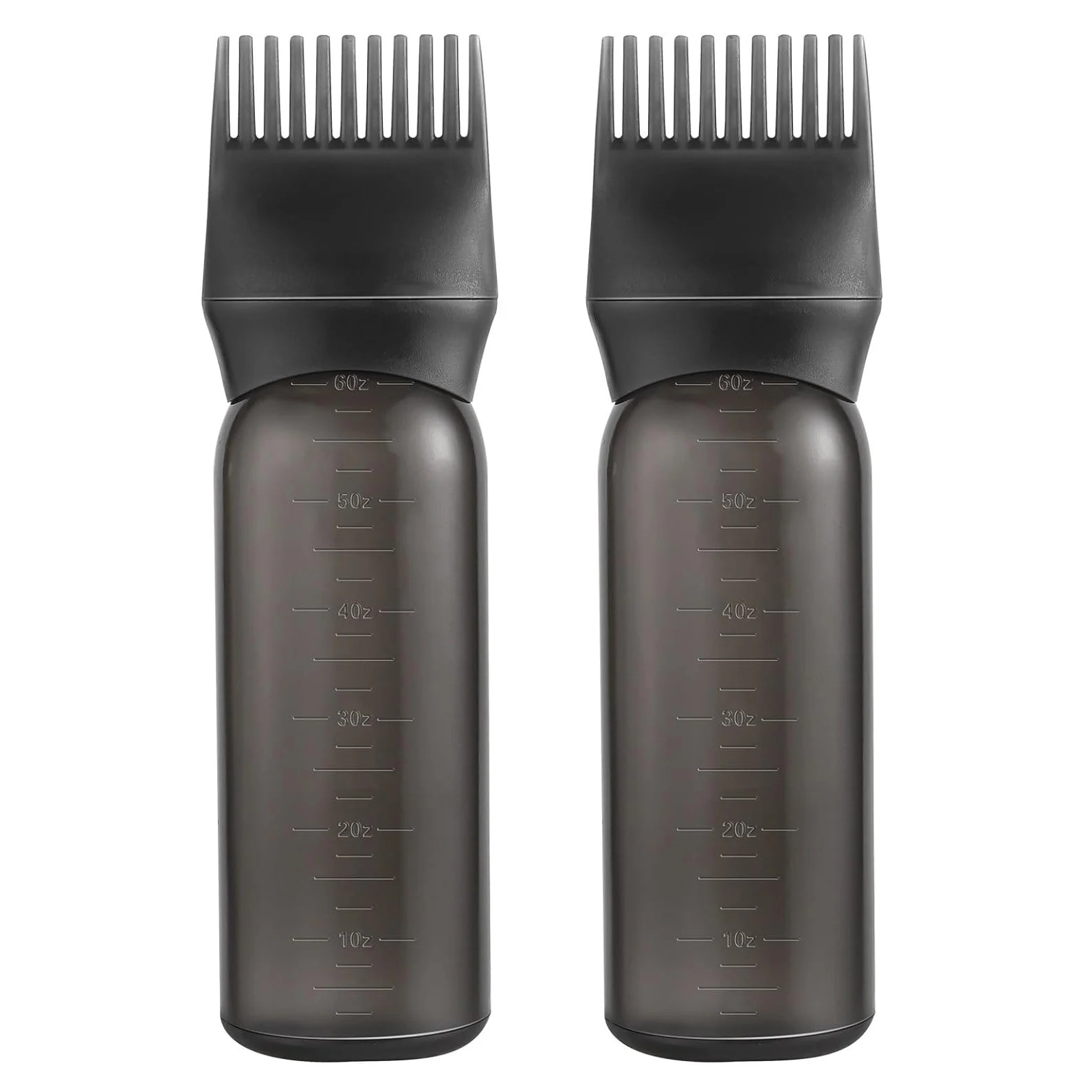 Salon Pink Purple Scalp Serum Treatment Hair Oil Dye Coloring Brush Bottles Root Comb Applicator Bottle with Graduated Scale