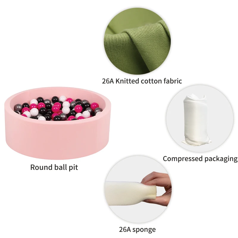 The Factory Stock Sells Directly The Children Ball Pool Round Waterproof Foldable Pink Outdoor Playground Simple Slide >8 Years