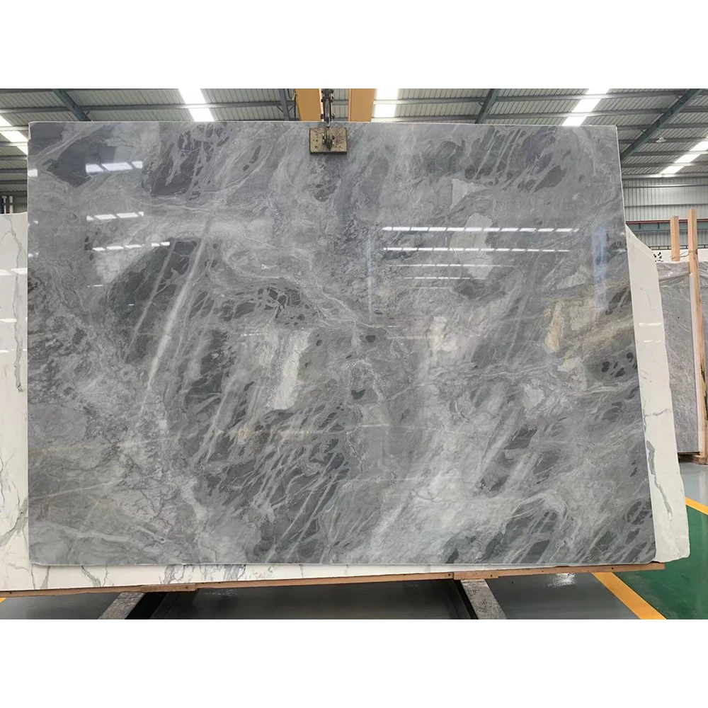 Customized Italian bardiglio grey marble  luxury grey marble 12 inch x 24 inch wall and floor stone tile