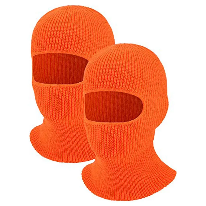 Wholesale Ski Mask Knitted Beanie Face Cover Winter Balaclava A Hole Full Face Plain Mask for Winter Outdoor Sports Hat