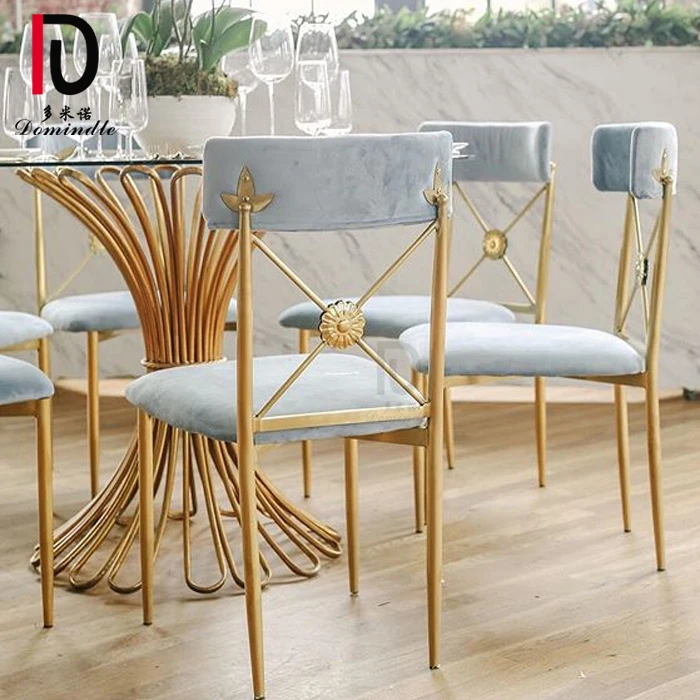 
new design pink cushion gold stainless steel frame wedding chair for events 