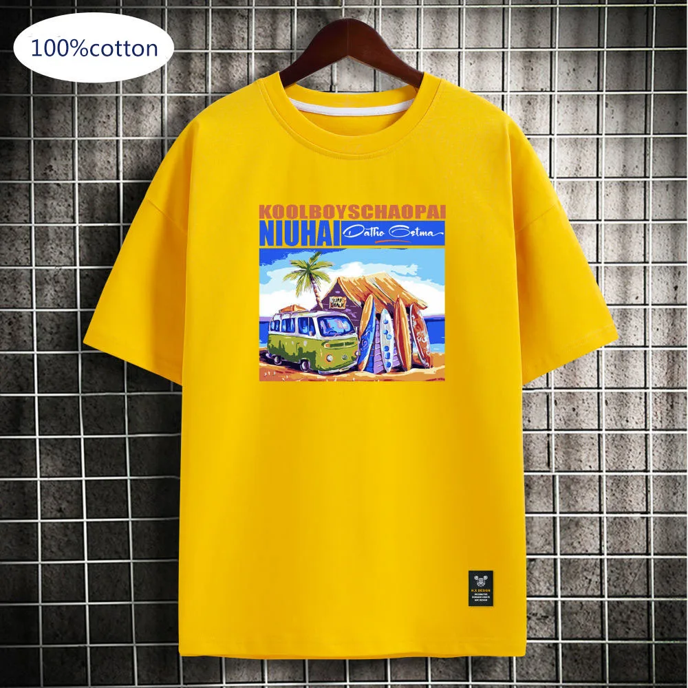 High Quantity 100%cotton customize logo Hip hop Kids wear Clothing Children Casual printing teenage boys t-shirts