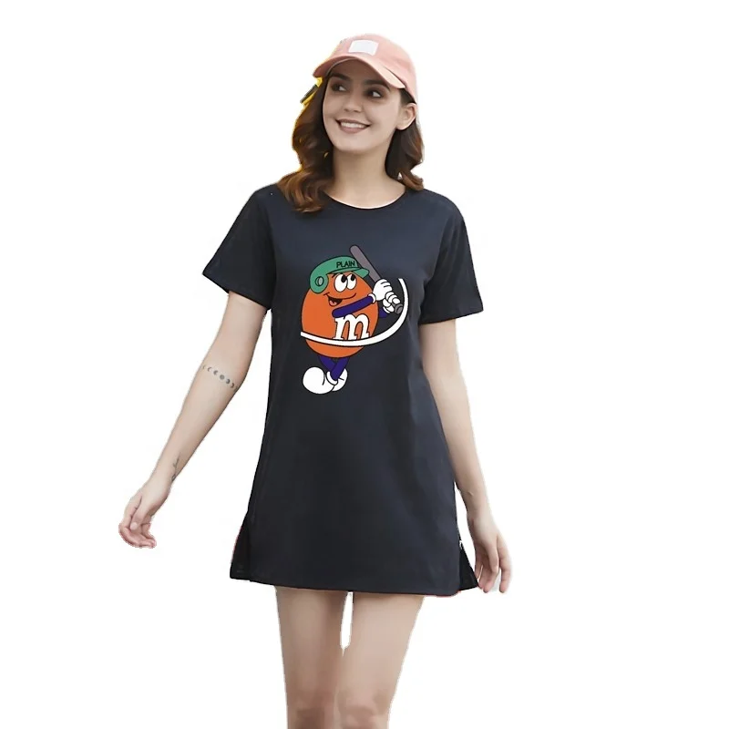 
Women Big Size Night Dress Female Home Dress Long Skirt Female M-2XL Nightclothes Sleep Wear Loose Nightgrowns 