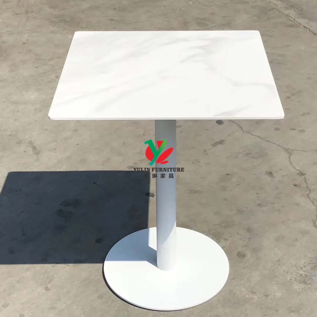 Wholesale price white marble restaurant table and chairs