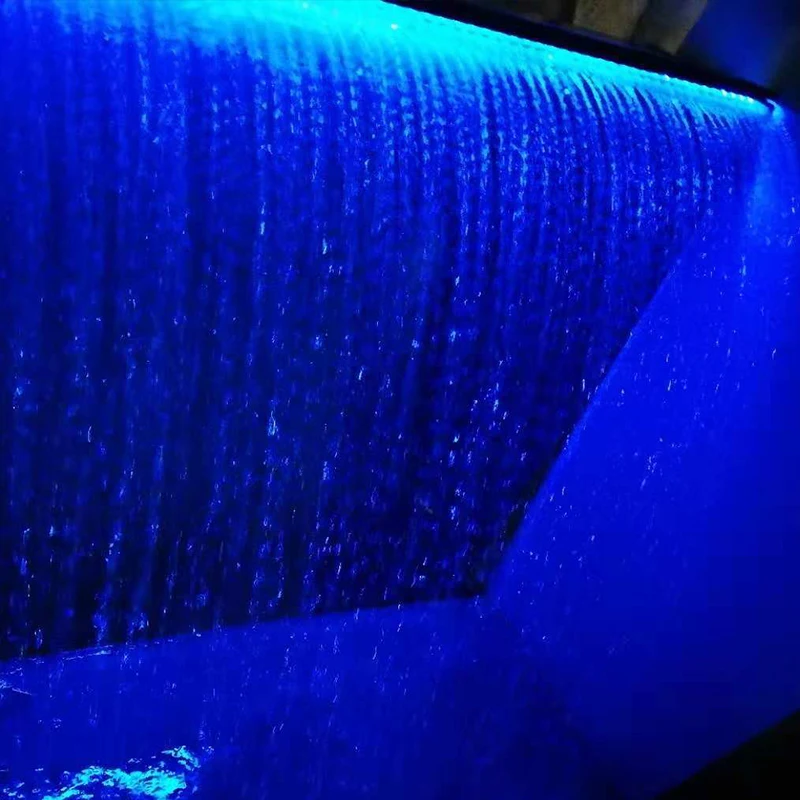 Unique acrylic spillway pond waterfall pool fountain rain sheer