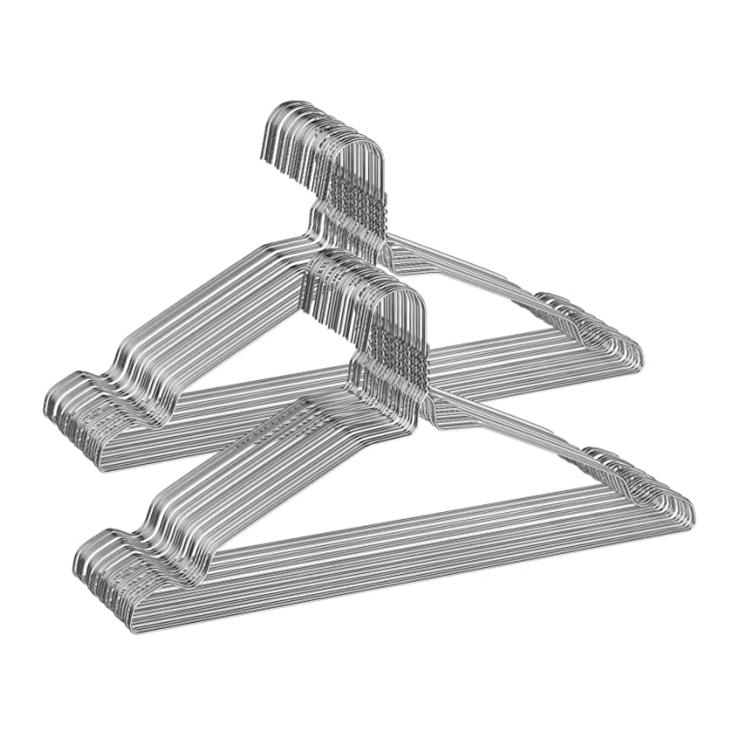 Durably Coated Galvanized Wire Laundry Hanger Clothing Drying Rack with Iron Plastic Metal Hooks for Clothes