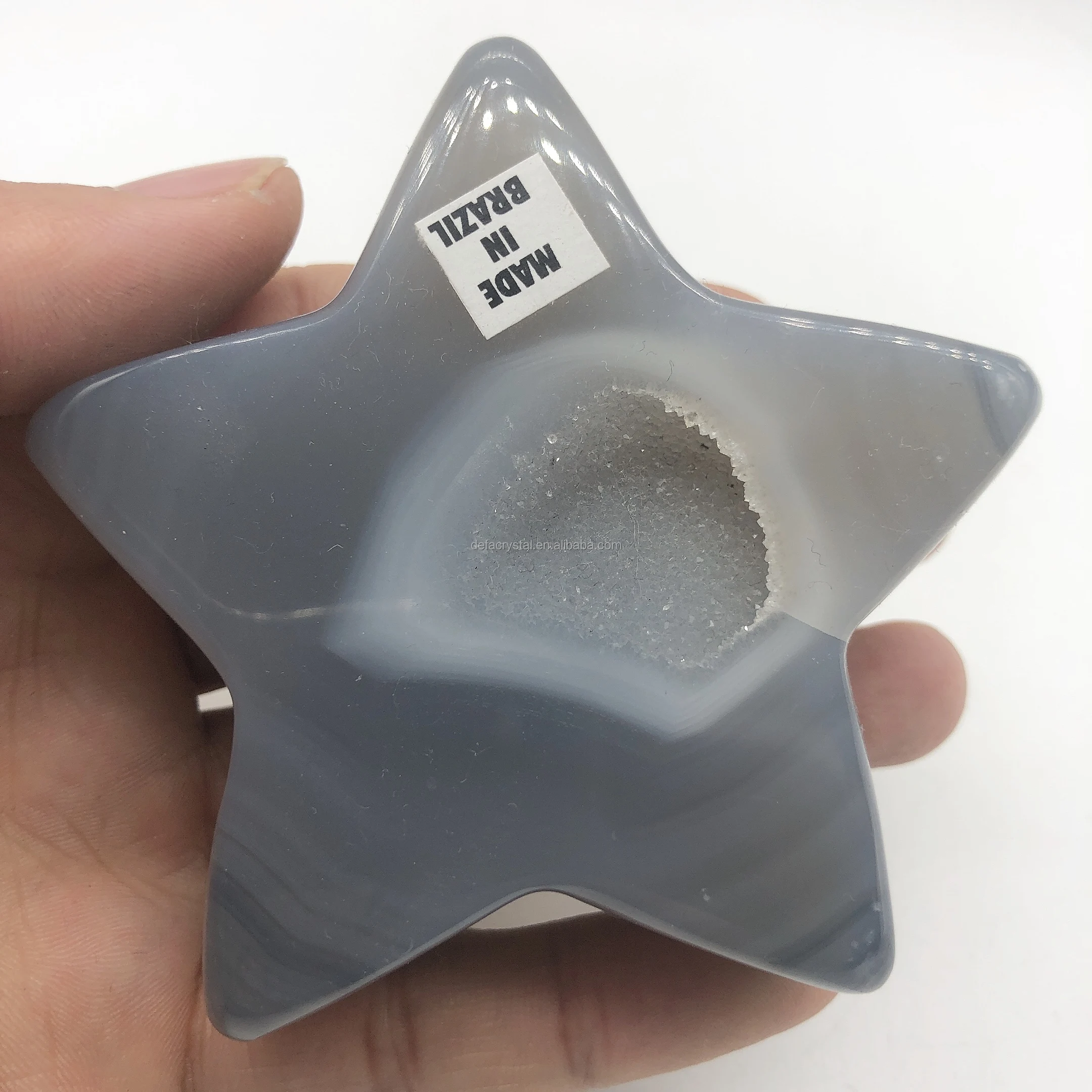 
Folk Crafts Natural Gemstone Crystals Healing Stones Crystal Star Agate Geode Star For Decoration 