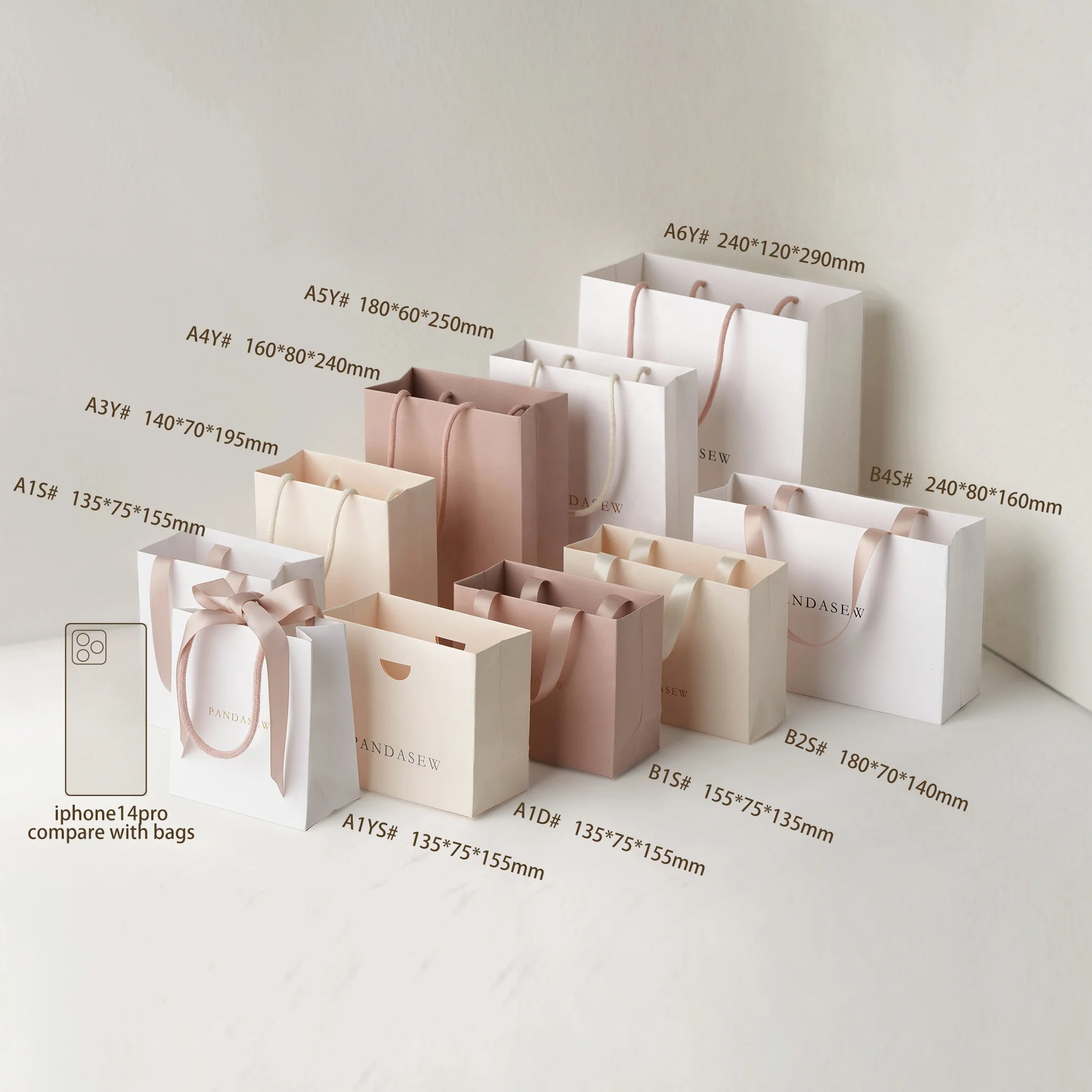 PandaSew Custom Logo Printed Packaging Kits Kraft Paper Bag Jewelry Box Microfiber Jewelry Pouch Silver Polishing Cloth