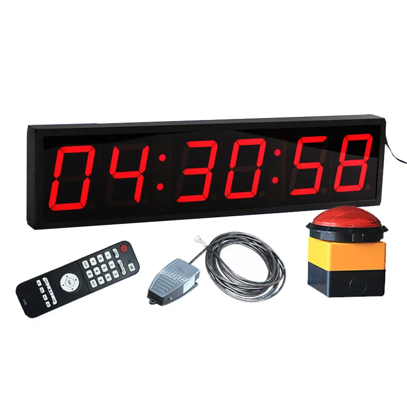 CHEETIE CP19 Customized Large 6 Digit LED Interactive Rock Climbing Troops Training Timer With Buzzer Button