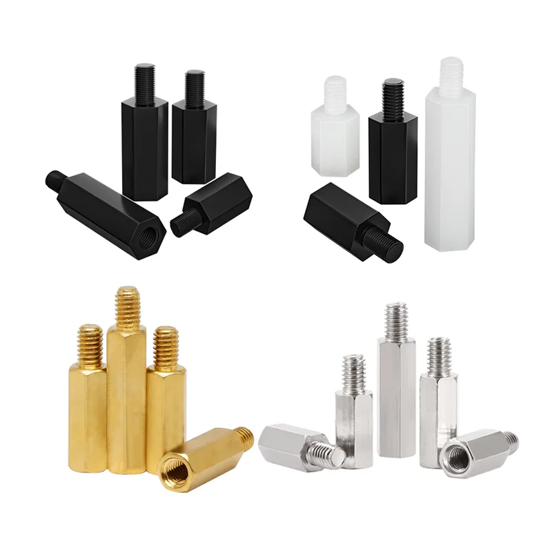 Customized Anodized Aluminum Threaded Round standoffs 2 M2 M3 M4 non-standard through hole standoff spacer