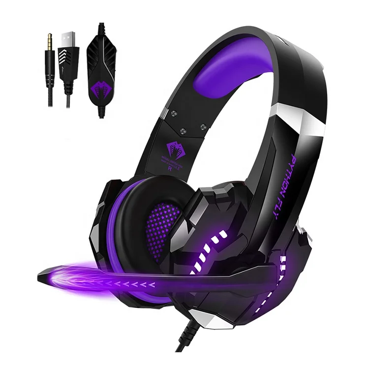 Gaming RGB Headphone USB PC Amazon Hot Wired Gaming Headphones light For Gamer PC Mic Headphones Headset