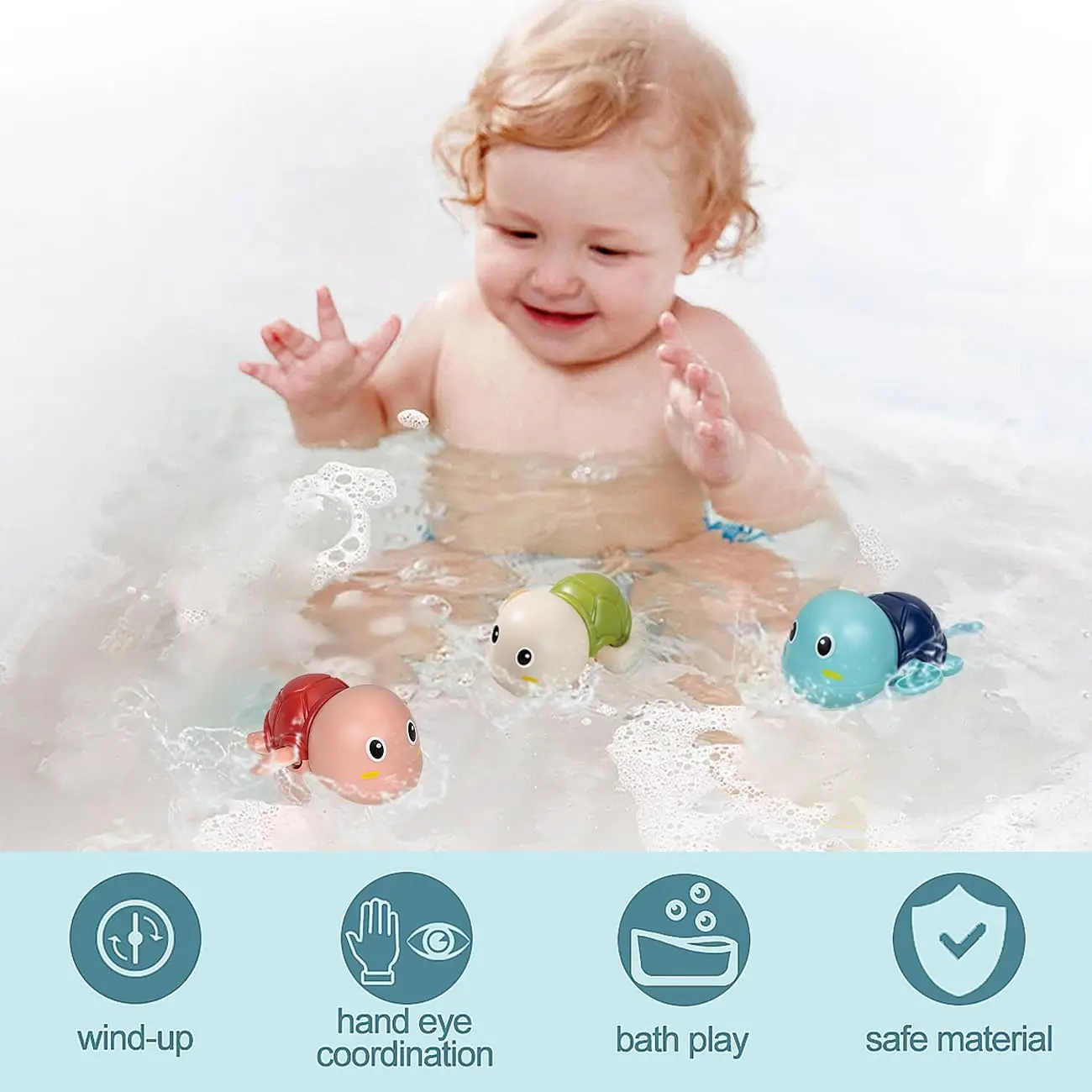 Newest Cute Swimming Turtle Boy Girl Gifts Water Pool Toys Baby Toddler Toys Infant Bathtub Toys