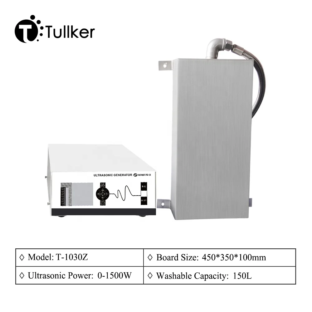 Tullker 2400W Power TIme Set Ultrasonic Cleaner Vibration Immersible Transducer Engine Mold Part Ultrasound Washing Machine