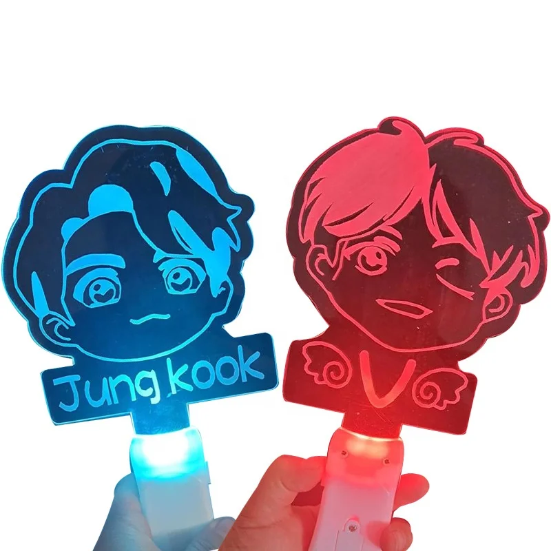 Акриловая светодиодная светящаяся палочка Kpop Bangtan Boys на заказ, джимин Цзинь СУГА в, J-Hope, светящаяся палочка для концерта для фанатного клуба