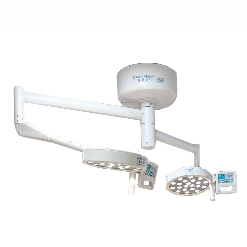 China Medical Equipment Supplier Double Dome Ceiling Mounted Surgical lamp LED Examination Lamp