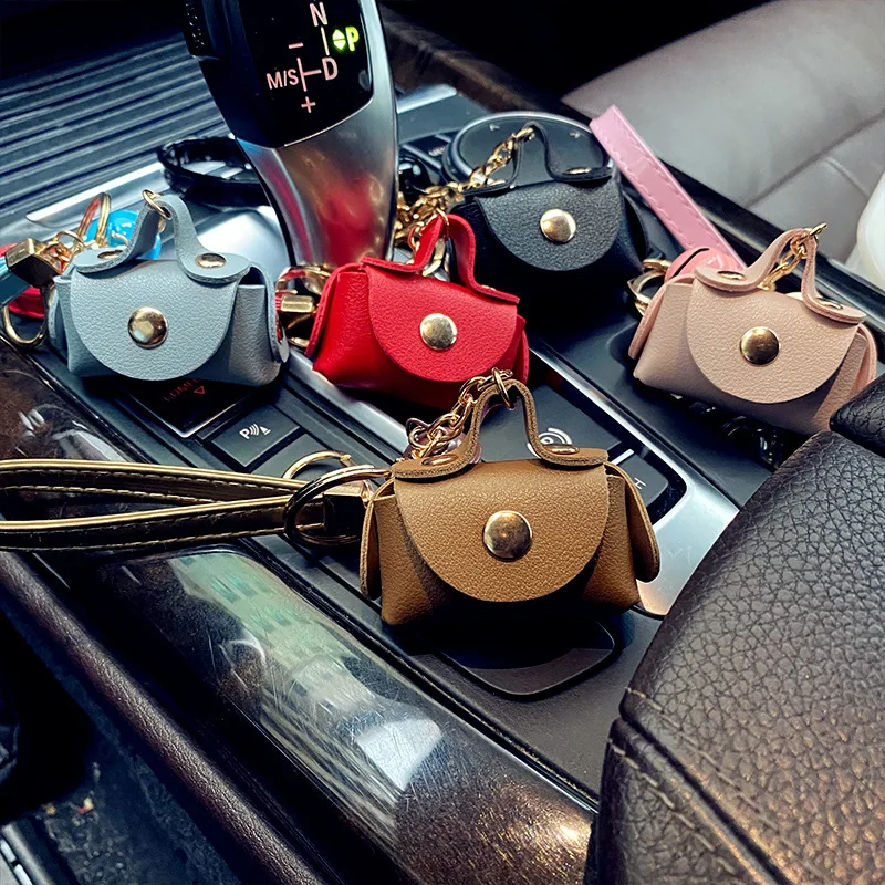 Luxury Leather Wallet Key Chain Cute Young Girl Mini Coin Purse Keychain Picture Leather Keyring Logo Alloy Customized Gift PVC