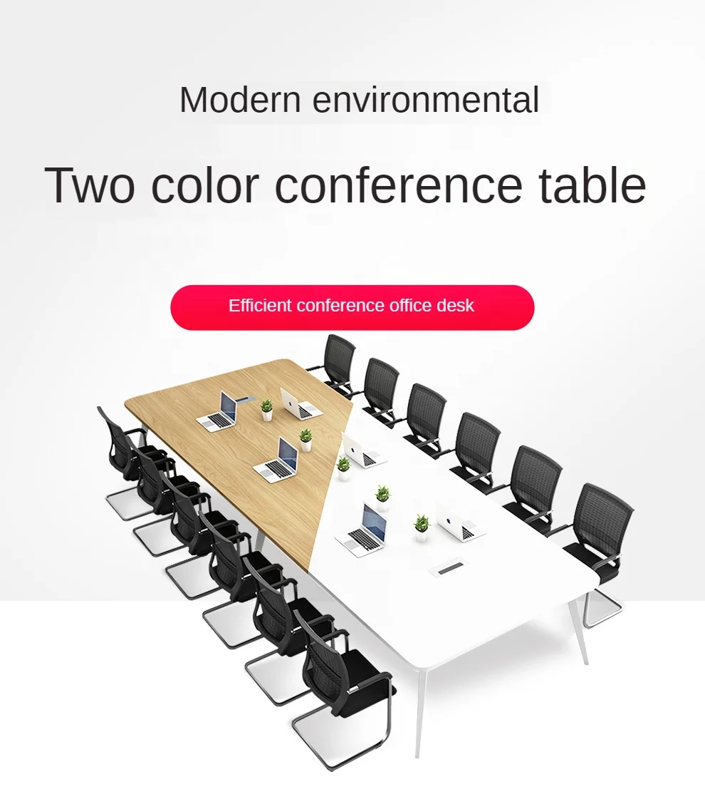 Dirt-resistant And Easy To Handle Modern Simple Rectangle Big Meeting Table Conference Sectional