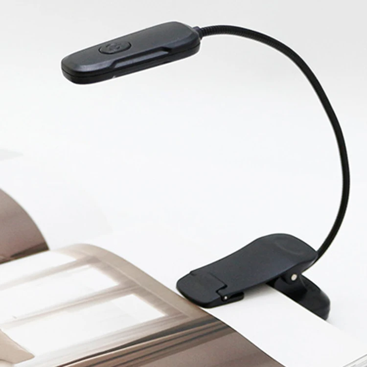 Portable Rechargeable Flexible Clip 9 LED Book Light 3 Color Temperature 9 Brightness LED Book Adjustable Reading Light