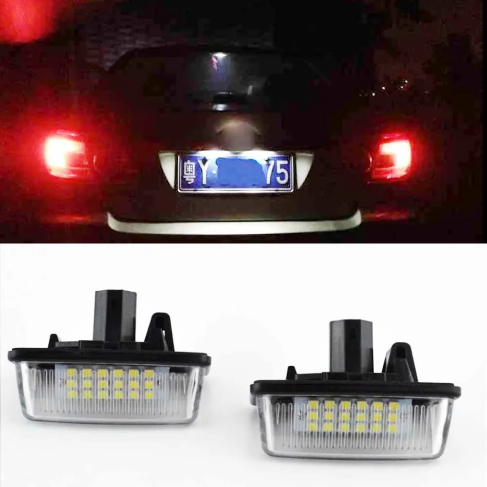 CanBus LED License Plate Lights For Toyota Corolla E11 Crown S180 Starlet EP91 Vios Previa ACR50 GSR50 number plate lamp