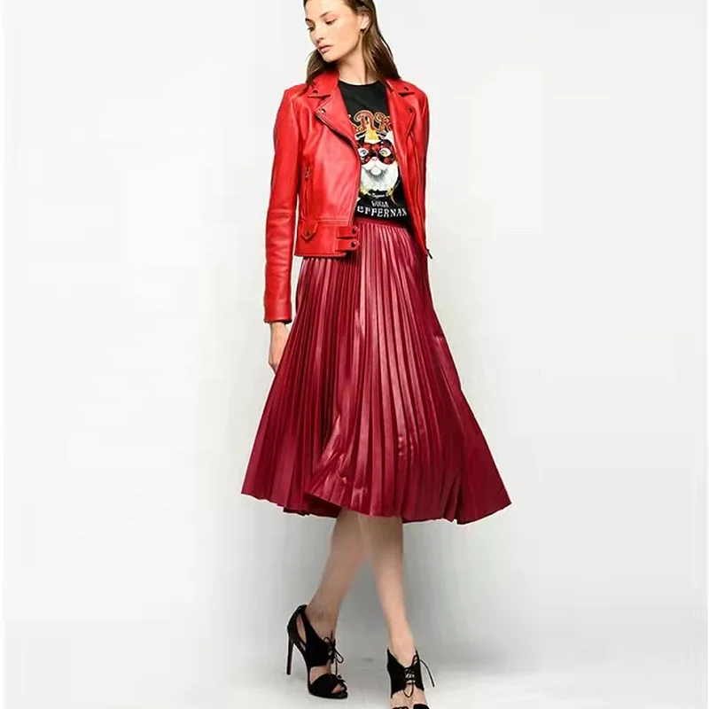 Юбка от производителя на заказ, элегантная женская длинная юбка на весну и осень, плиссированная юбка с высокой талией