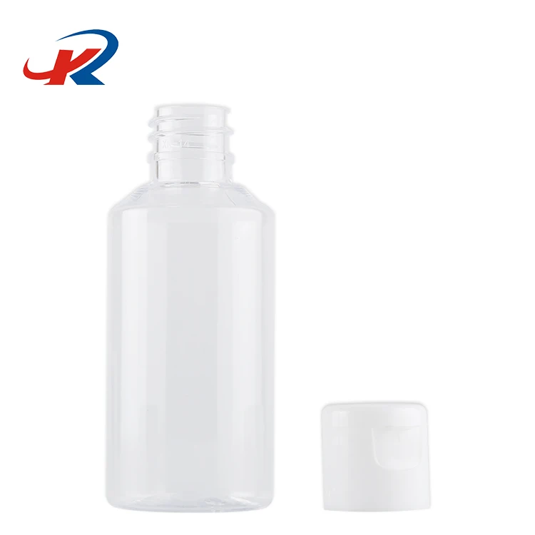 
Hot sell 60 ml PET plastic round bottles with flip top cap 