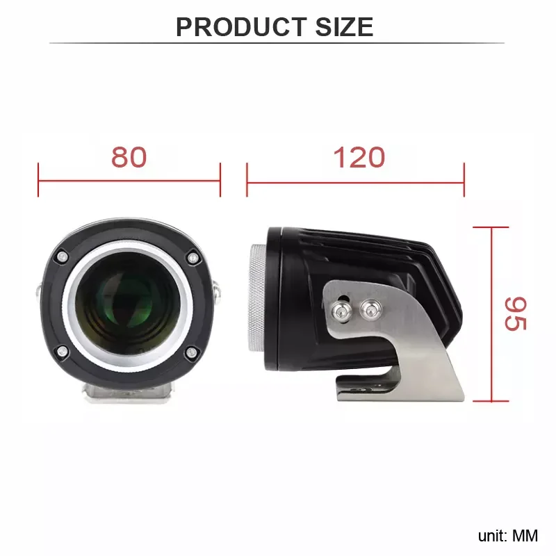 Factory Outlet Mini 3 inch 12 watts Led Working Driving Headlight Laser Lamp Fog Light for Off Road Car ATV SUV