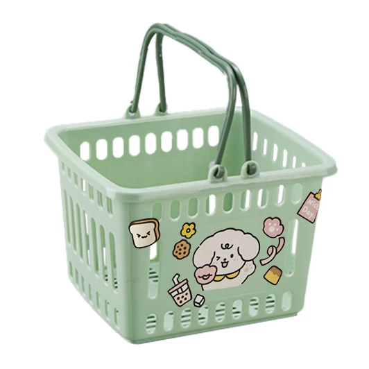Custom Bathroom Shower Shampoo Storage Basket Household Plastic Kitchen Storage Basket Mini Shopping Basket