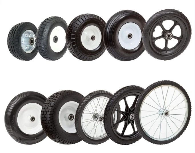 Customized PU Foam Large Wheel Wheelbarrow Flat Free Wheelbarrow Solid Tire Wheel