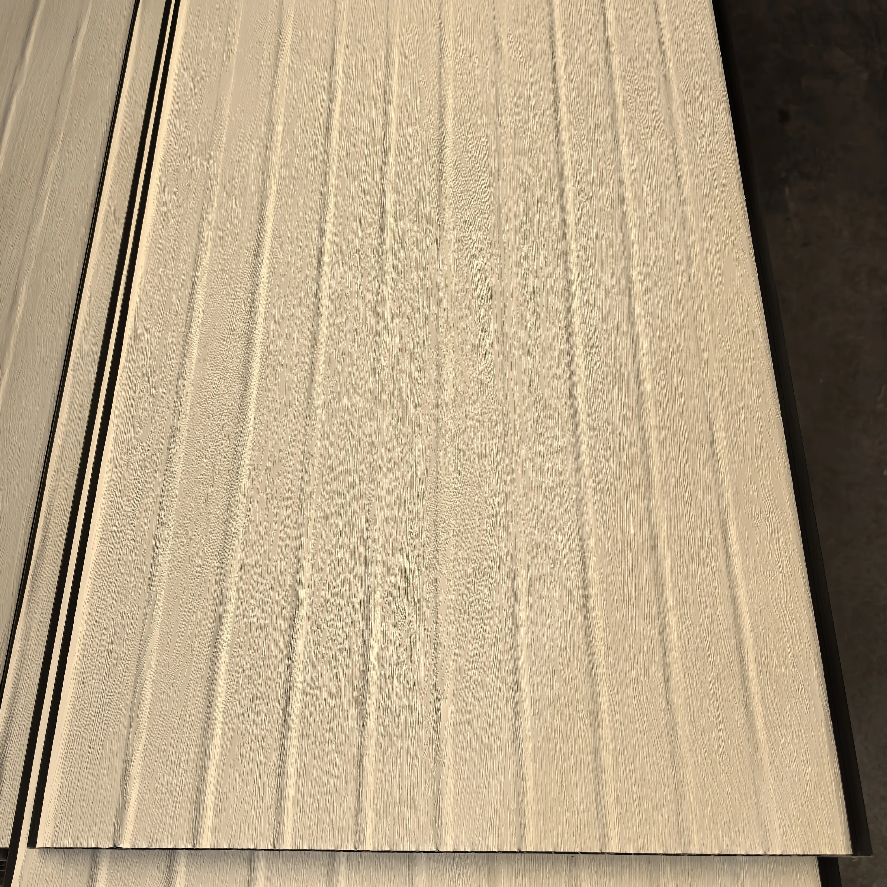 China Factory Price PVC Fluted Wall Panel Wood Brown Groove Cladding Sheet For Interior Decoration