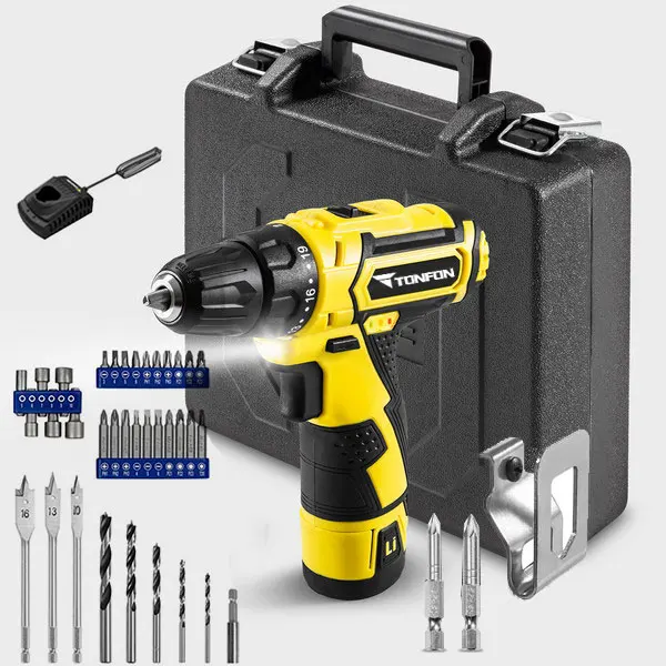 Cordless 12V Power Battery Screwdrivers Tool Box Set Portable Professional Hand Electric Drill power Toolkit for Woodworking