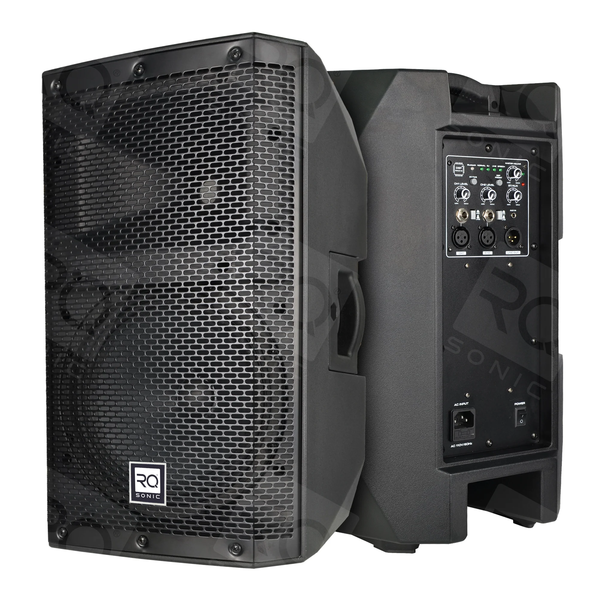 RQ  CAC10D7-0.8K speakers 10 inch midrange speakers BT XLR dj home subwoofer Amplifier portable active power speaker box