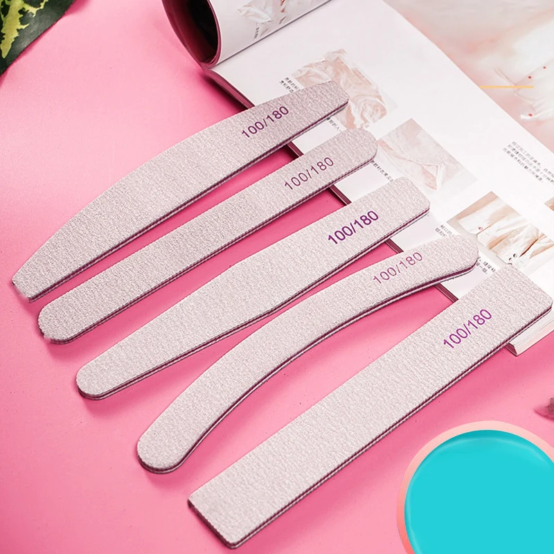 Professional Custom  Logo Printed Emery Board Nail Files Disposable Nail File 100/180