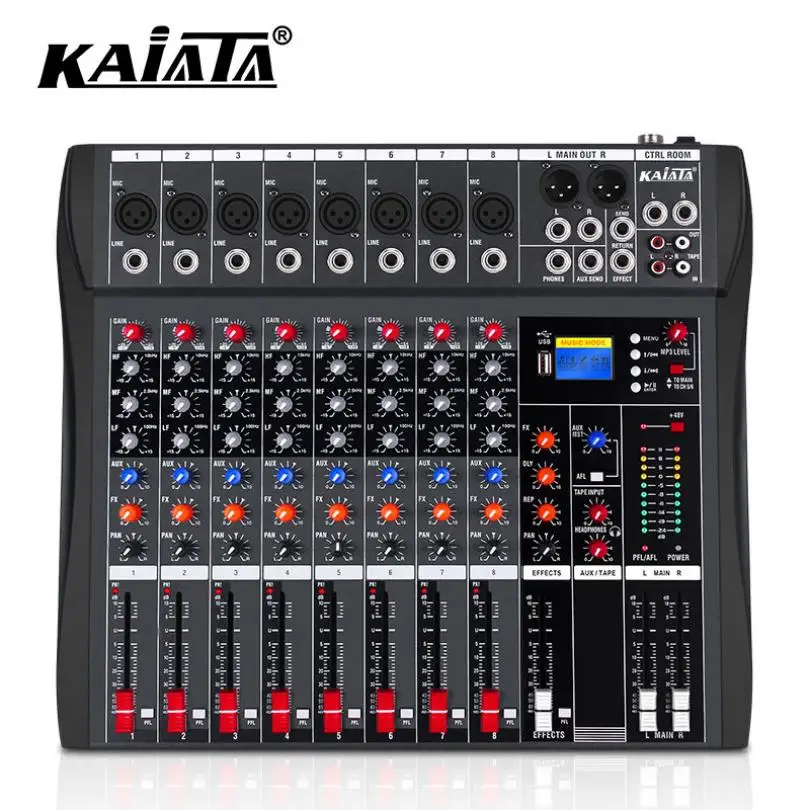 KAIKA CT8-6 8 Channels  dj controller/audio console mixer mixer audio professional