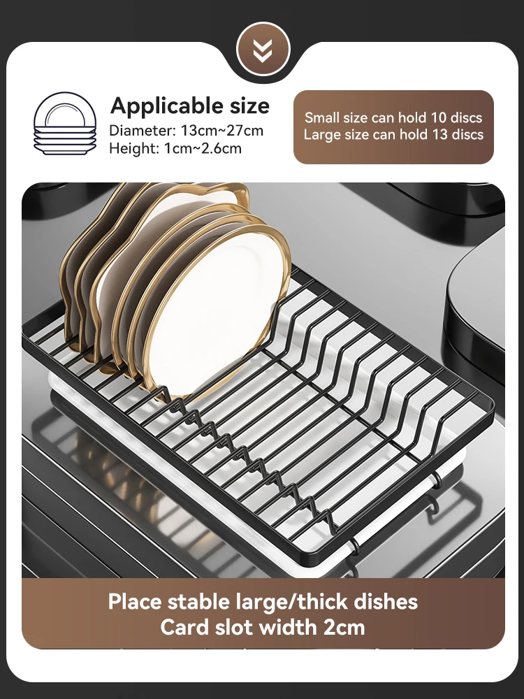 Hot selling Kitchen Dish Racks Stainless Steel 3 Tier Wire Dish Drying Racks Table Storage Dish Rack 3 Tier