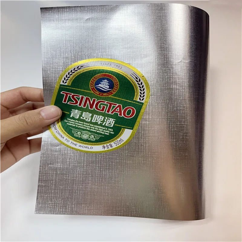 Factory Supply Moisture-proof 68g High Wet Strength Paper Linen Textured Metallized Paper For Beer Label Printing