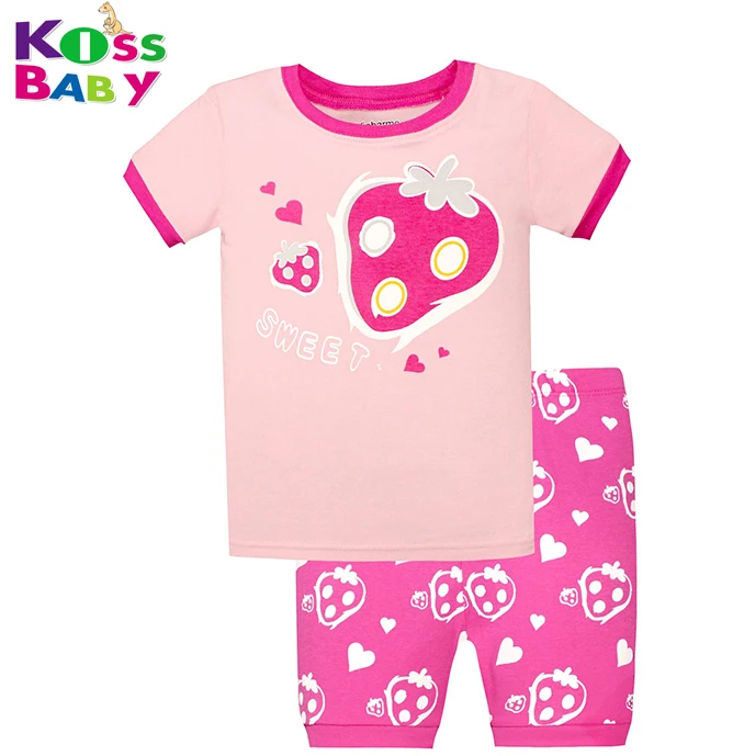 2-7Y 100%cotton Children sleeping wear manufacture custom  kids pajamas