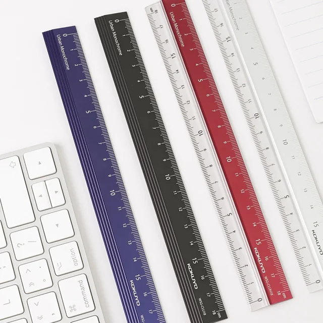 
KOKUYO steel ruler 18cm aluminum metal ruler 