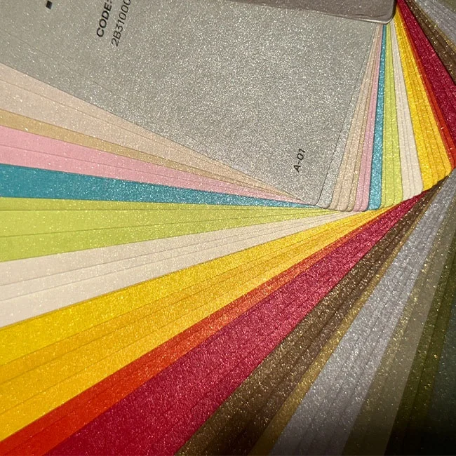 Specialty Paper 250gsm Double Side Coated Metallic Premium Card Fancy Pearl Paper Cardstock For Package