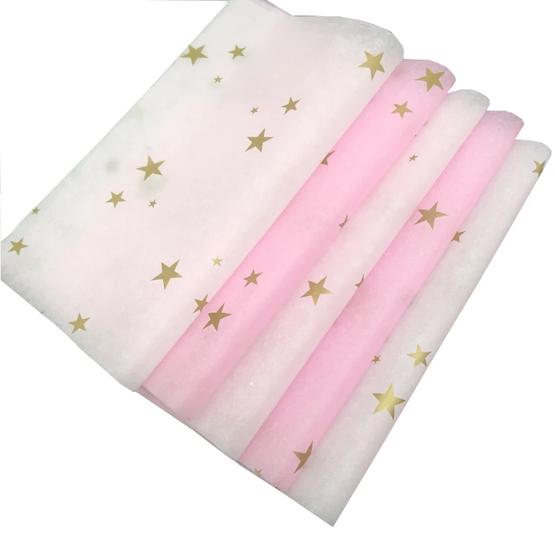 Пользовательский золотой логотип 17 г/м2, розовая оберточная бумага для упаковки одежды