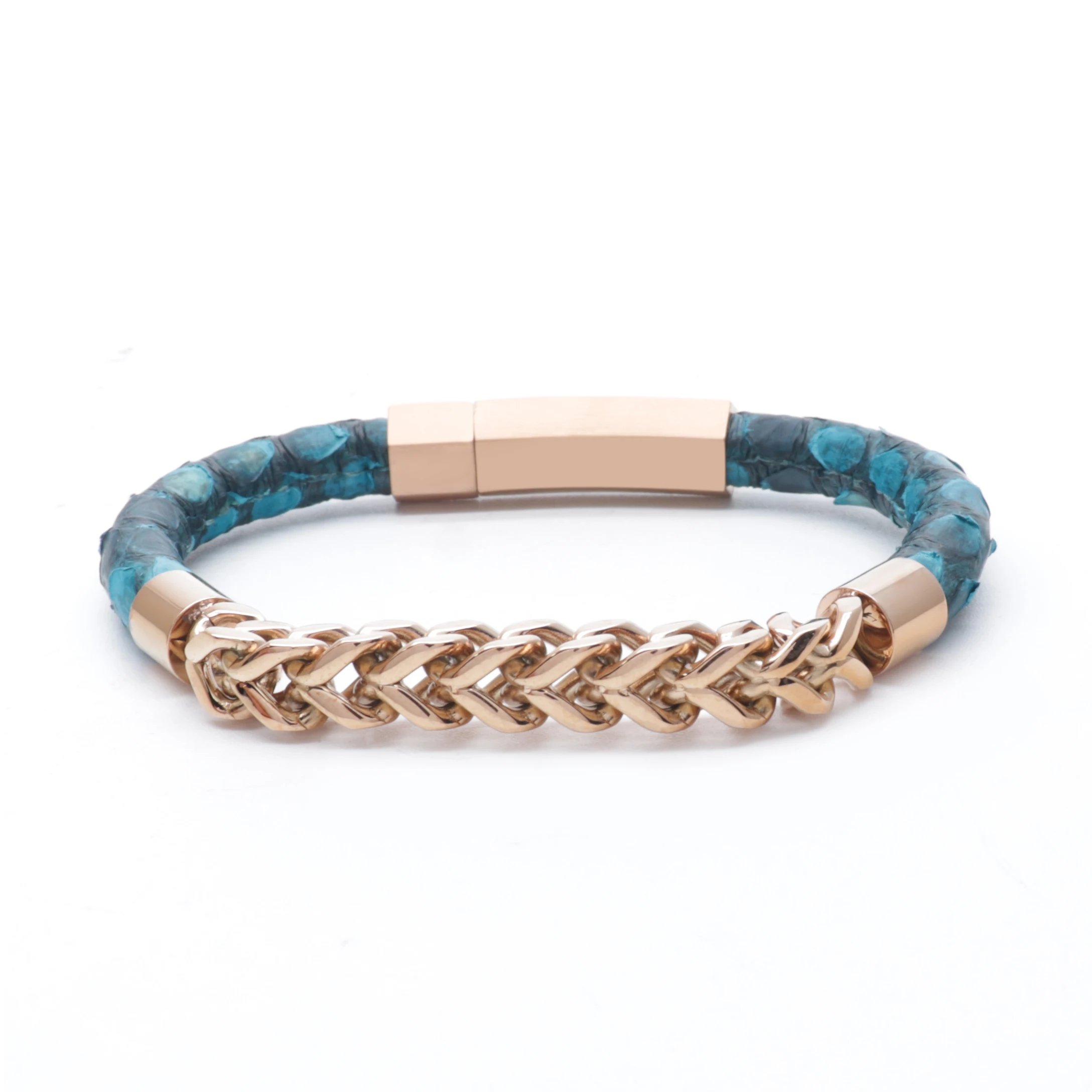 Винтажный браслет из натуральной кожи питона